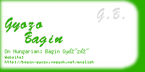 gyozo bagin business card